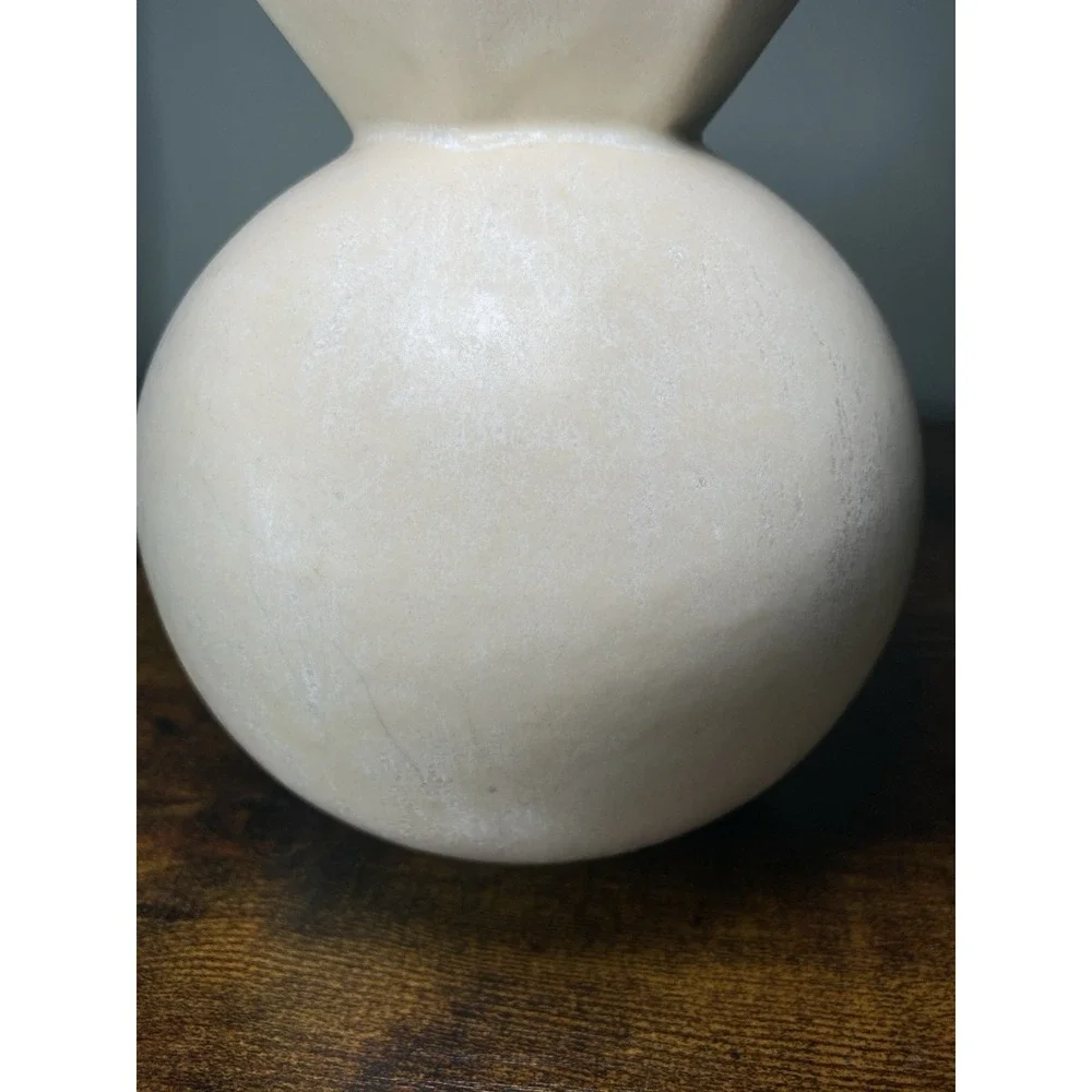 Neutral Minimalist West Elm Pottery Vase By Carla Peters